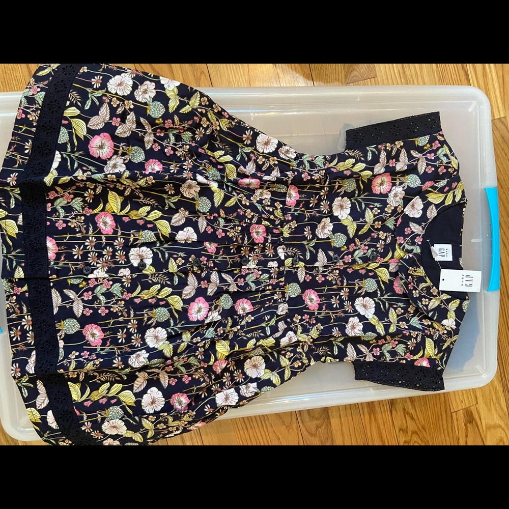 GAP floral dress with collar NWT